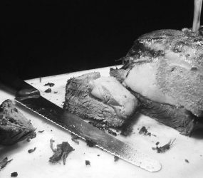 fleisch braten aufgeschnitten